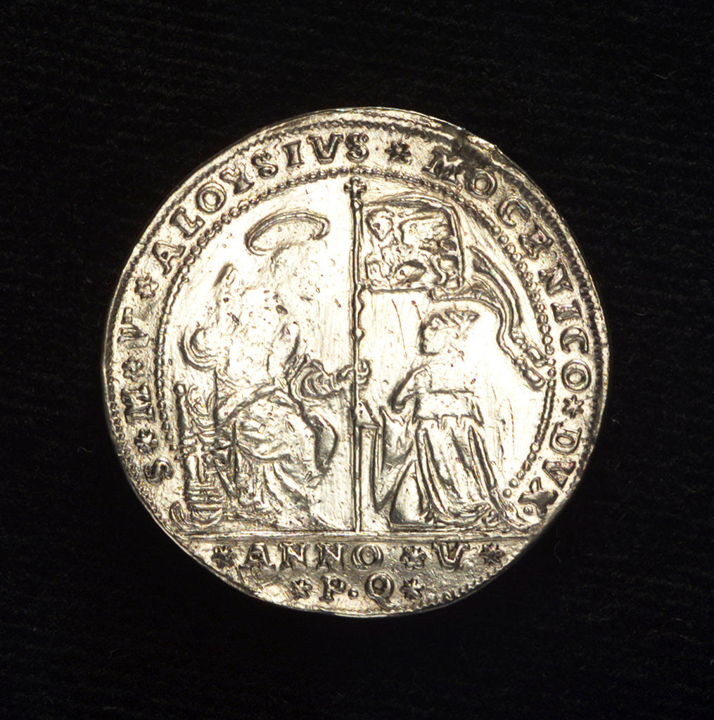 Detail of Counter commemorating the Venetian fleet; obverse by P. Querini