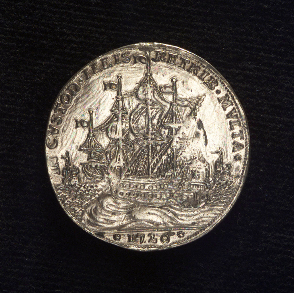 Detail of Counter commemorating the Venetian fleet; reverse by P. Querini