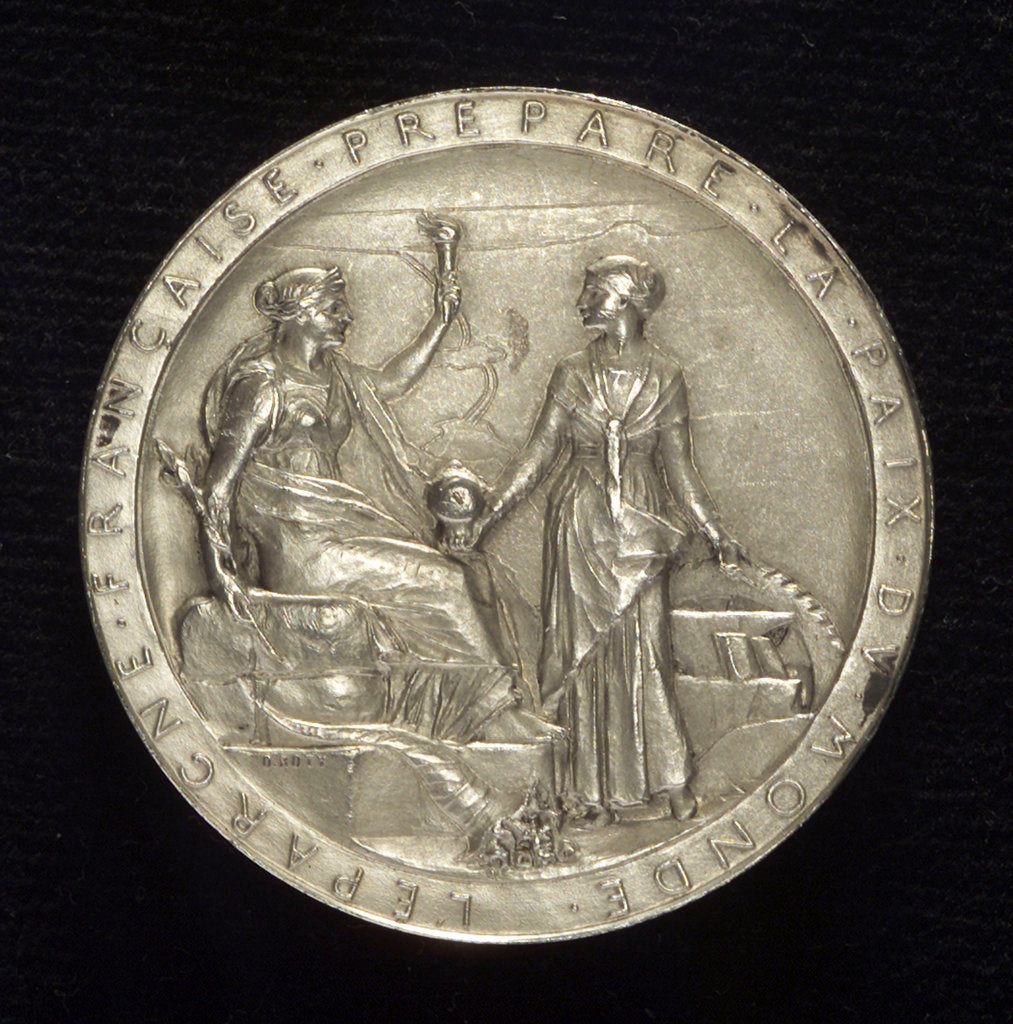 Detail of Medal commemorating the opening of the Suez Canal, 1869; obverse by O. Roty