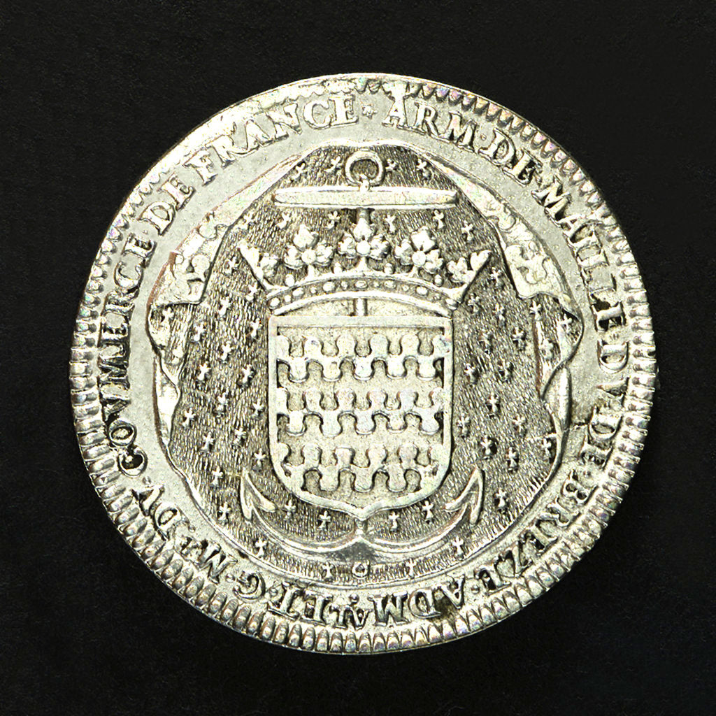 Detail of Counter commemorating Armand de Maillé, Duc de Brézé (1619-1646), and his devotion to the Queen by Unknown