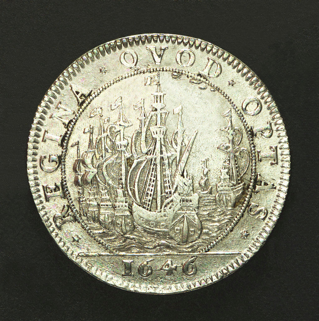 Detail of Counter commemorating Armand de Maillé, Duc de Brézé (1619-1646), and his devotion to the Queen by Unknown