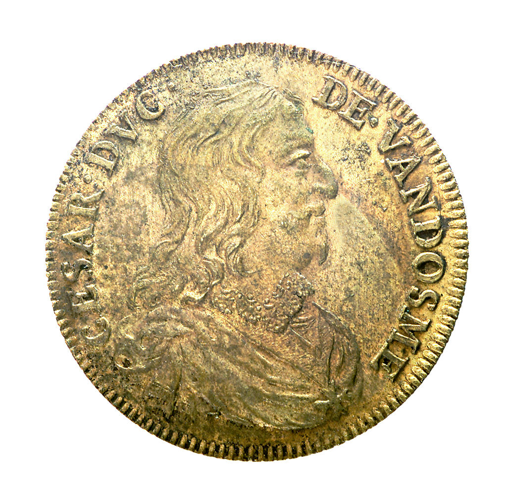 Detail of Counter commemorating Admiral César, Duc de Vendôme (1594-1665),  and the capture of Porto Longone [Elba], 1647 by Unknown
