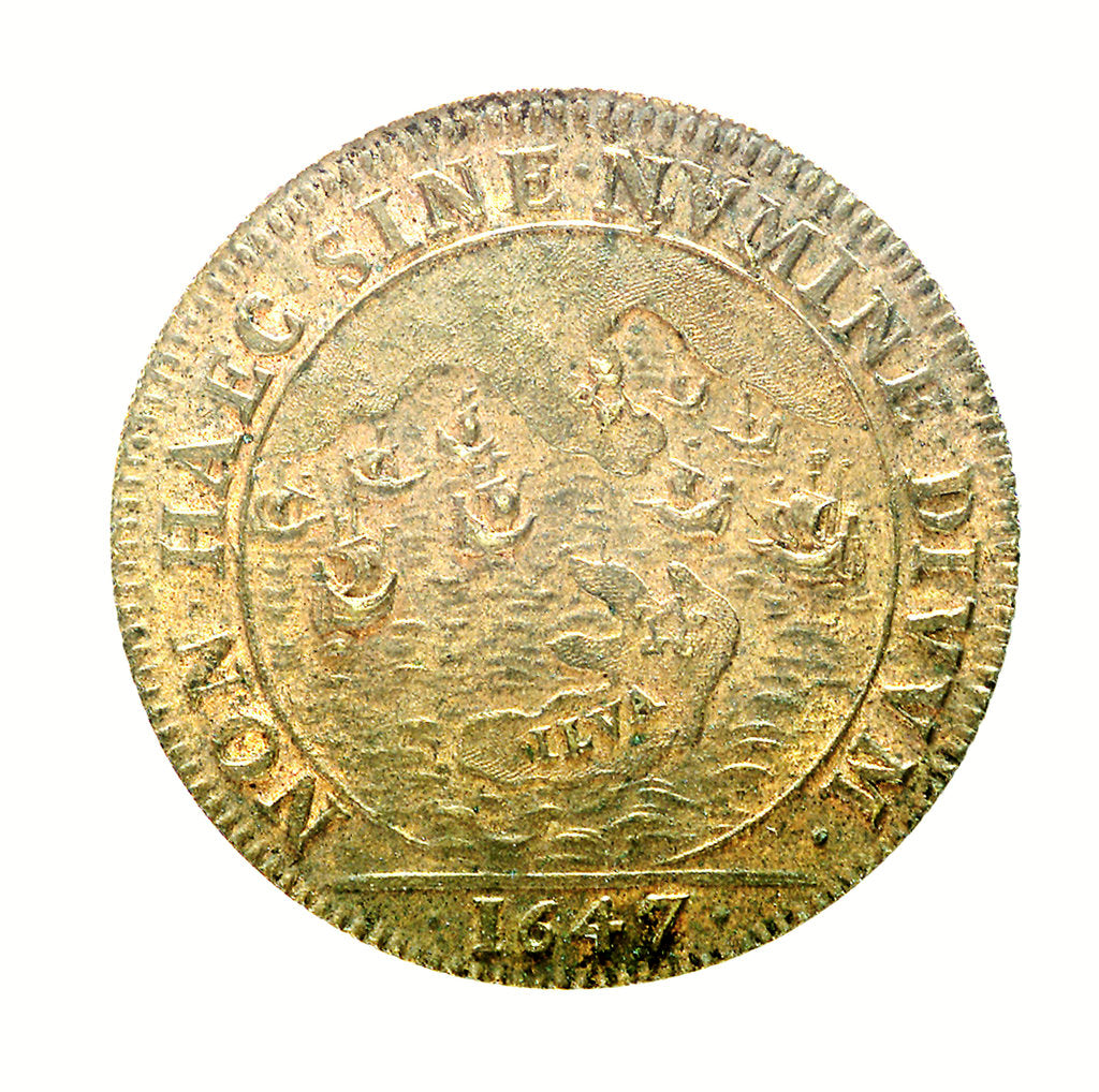 Detail of Counter commemorating Admiral César, Duc de Vendôme (1594-1665),  and the capture of Porto Longone [Elba], 1647 by Unknown