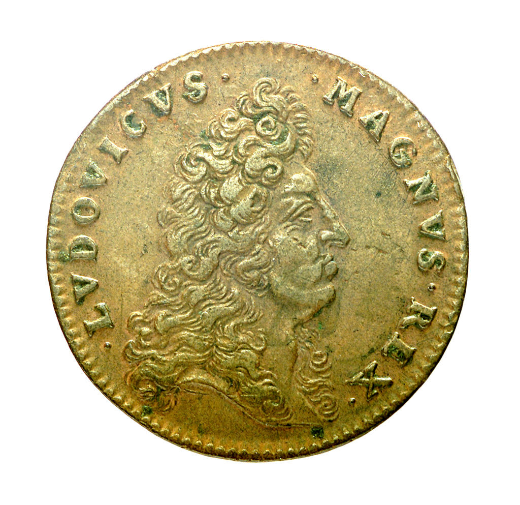 Detail of Counter commemorating the second capture of Rosas, 1693; obverse by Unknown
