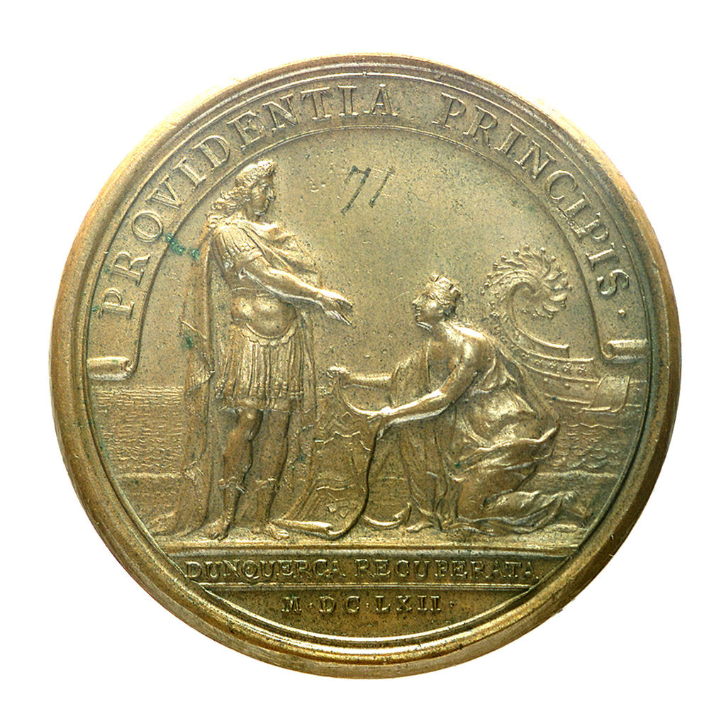 Detail of Medal commemorating the cession of Dunkirk; reverse by J. Mauger