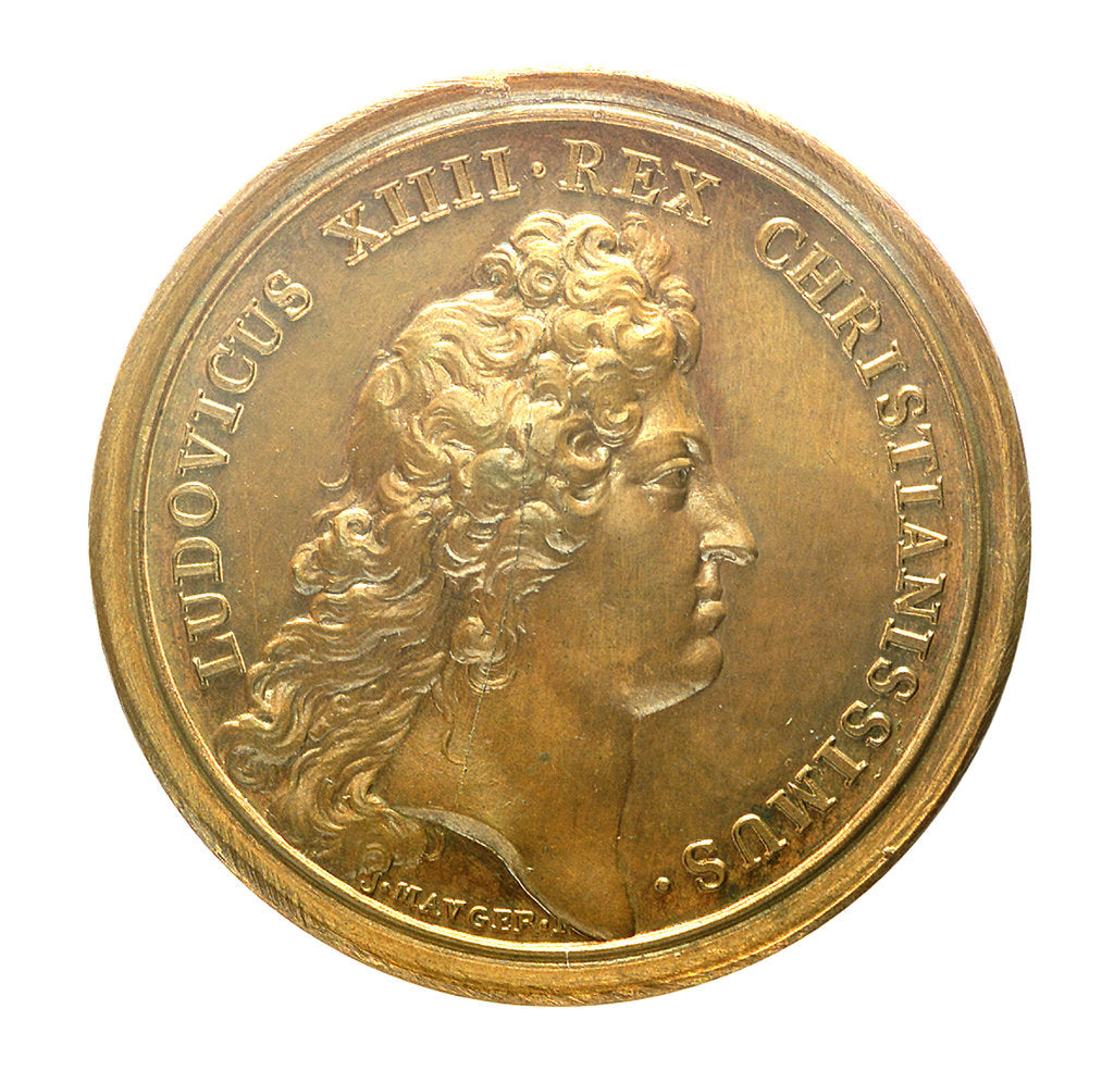 Detail of Medal commemorating Dunkirk fortified; obverse by J. Mauger