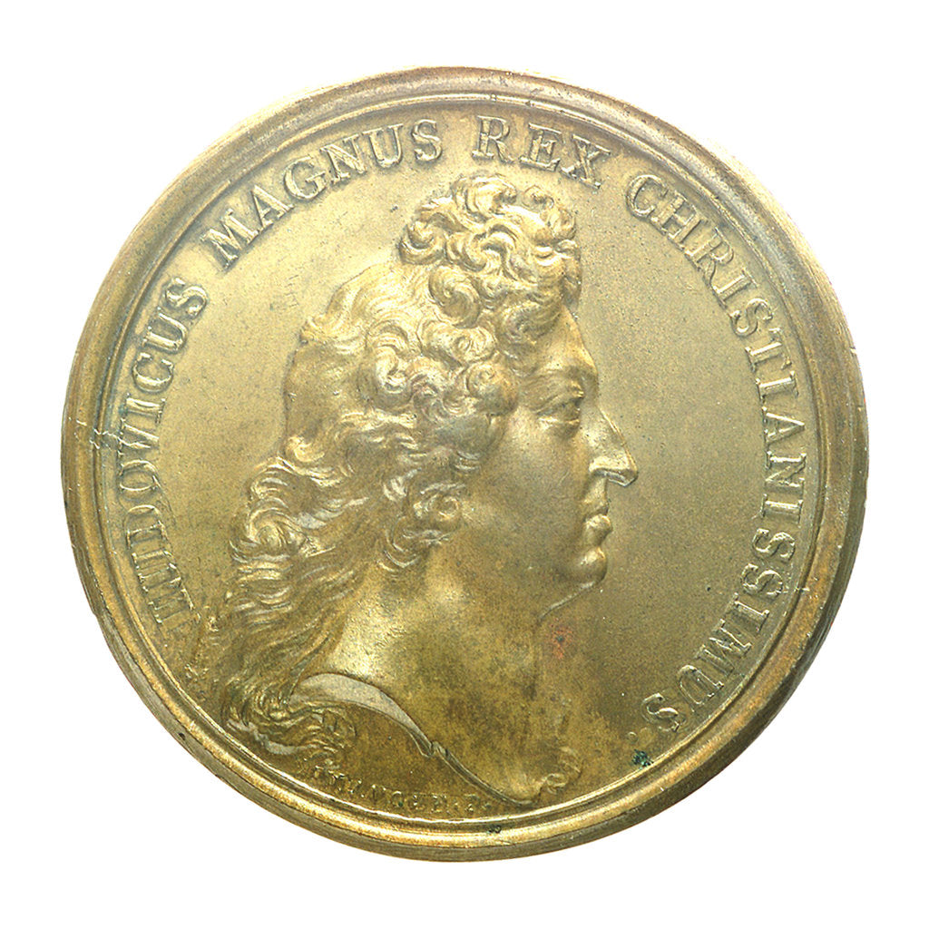Detail of Medal commemorating the defeat of the Dutch and Spanish fleets at Catania, 1676; obverse by J. Mauger