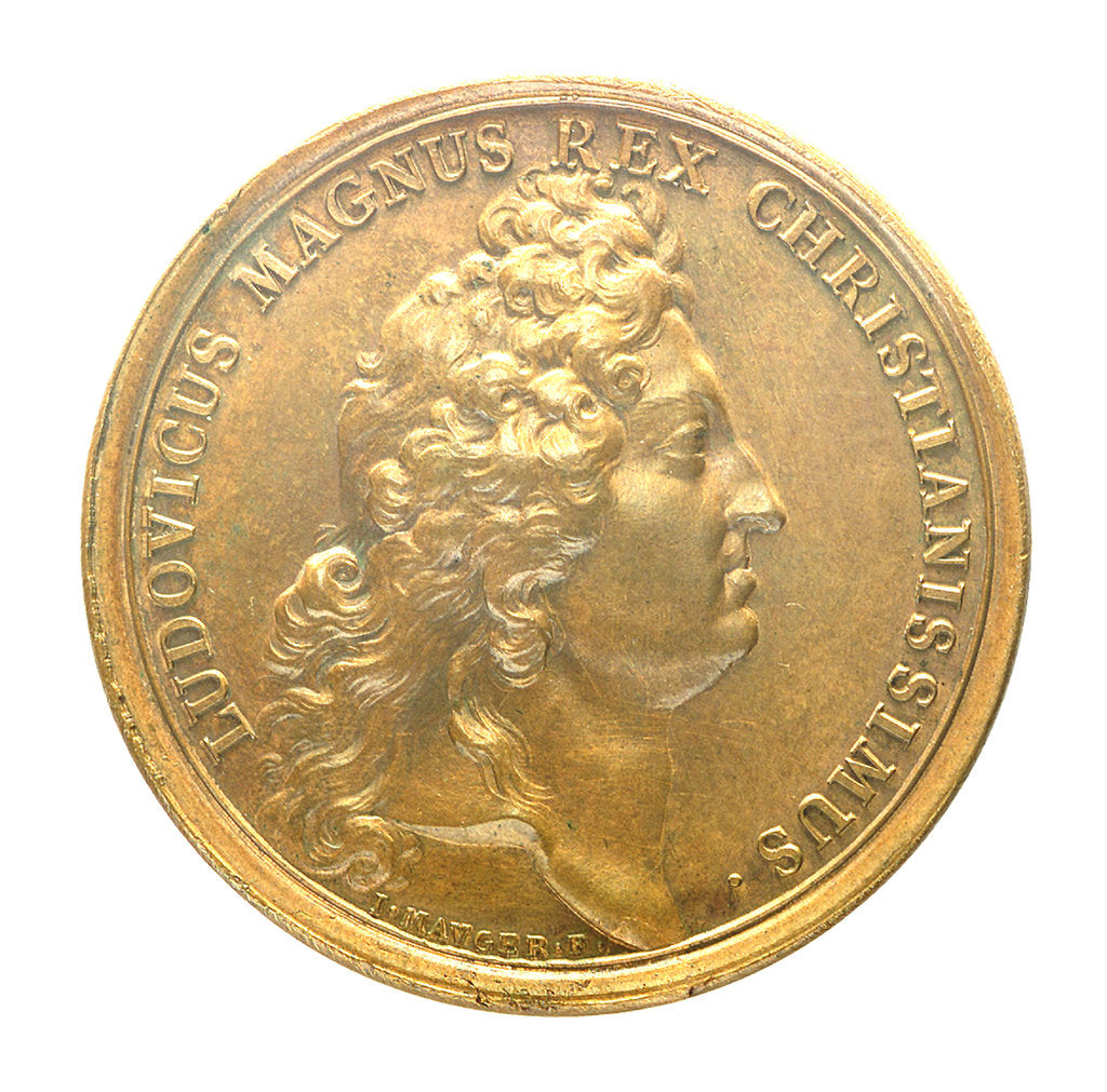 Detail of Medal commemorating Brest being made a naval base; obverse by J. Mauger