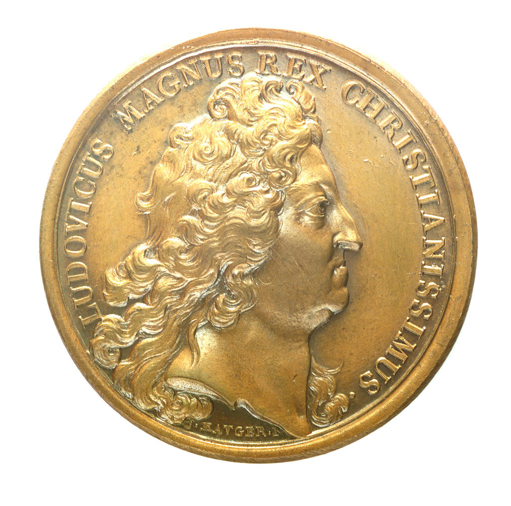 Detail of Medal commemorating the flourishing Navy; obverse by J. Mauger
