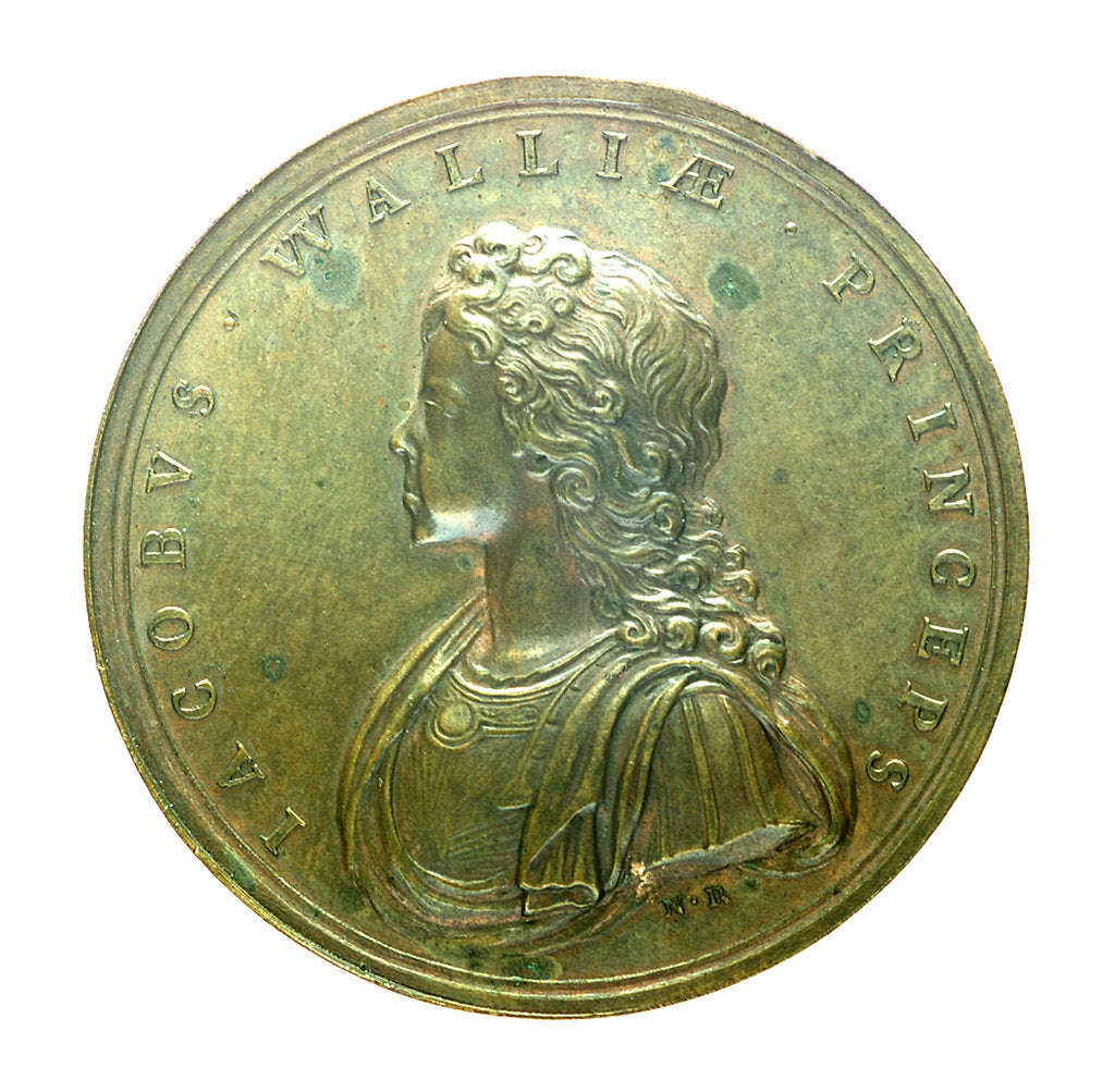Detail of Medal commemorating James, Prince of Wales; obverse by N. Roettier