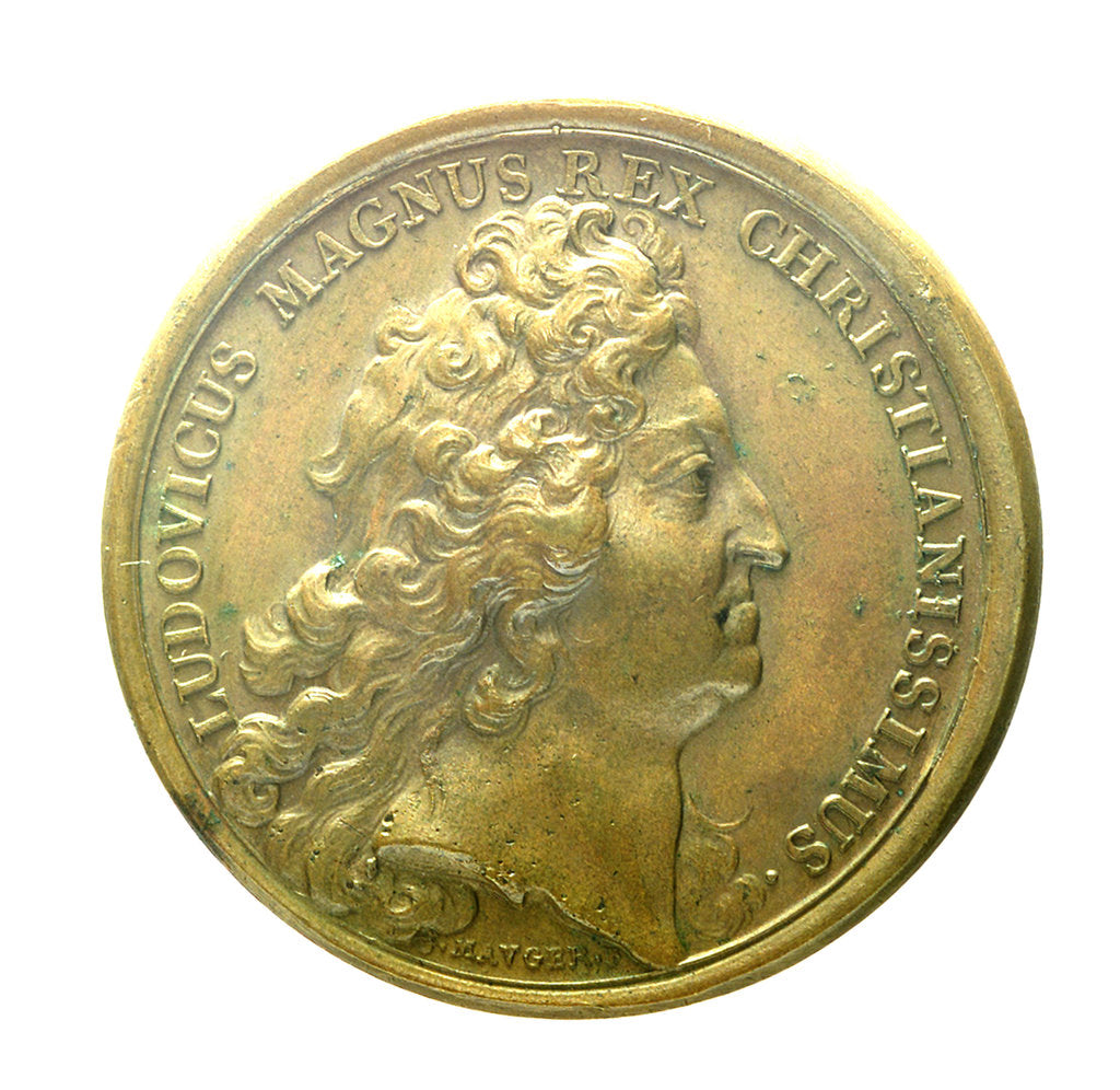 Detail of Medal commemorating the capture of Barcelona, 1697; obverse by J. Mauger