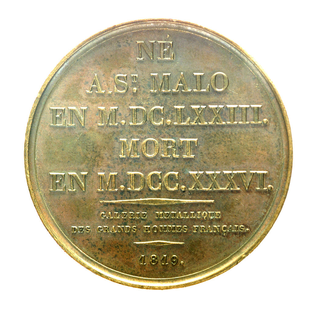 Detail of Medal commemorating Admiral René Duguay-Trouin (1673-1736) by Armand Auguste Caqu
