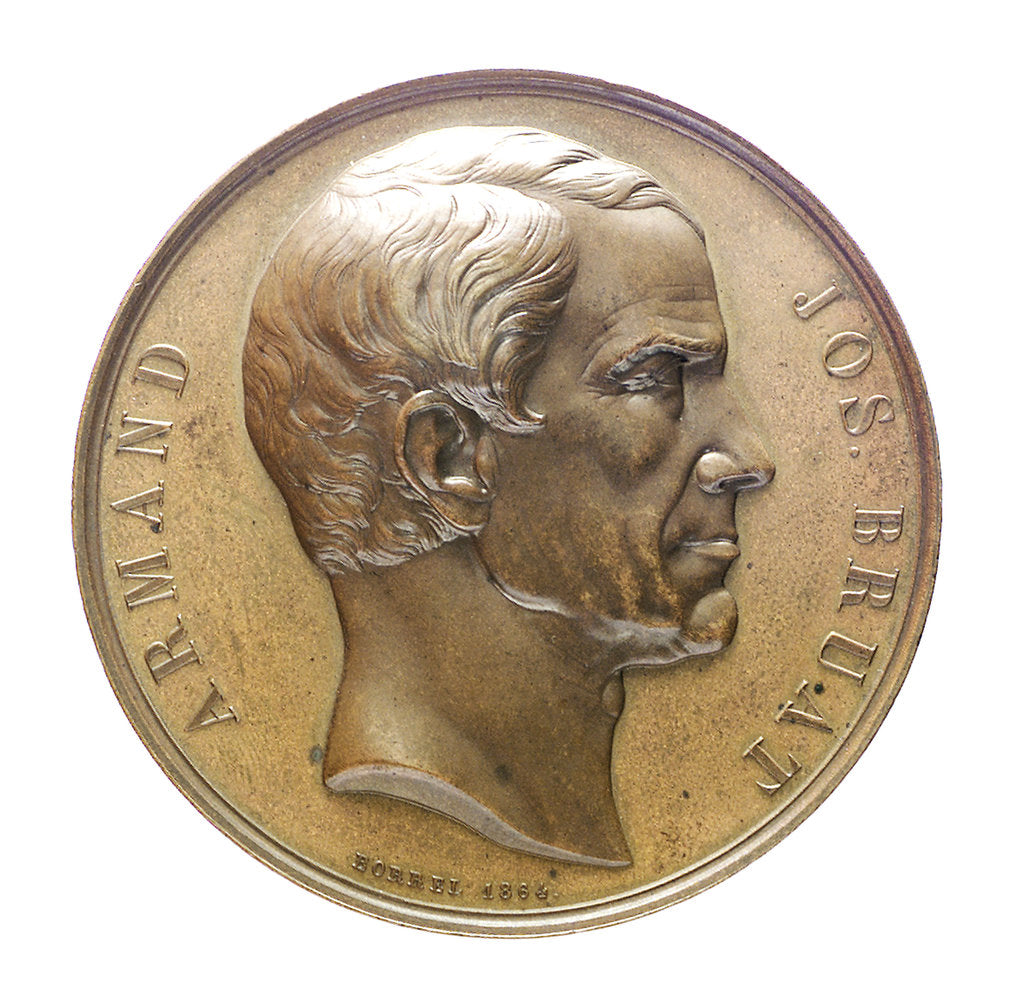 Detail of Medal commemorating Admiral Armand Bruat (1796-1855); obverse by Valentin Maurice Borrel