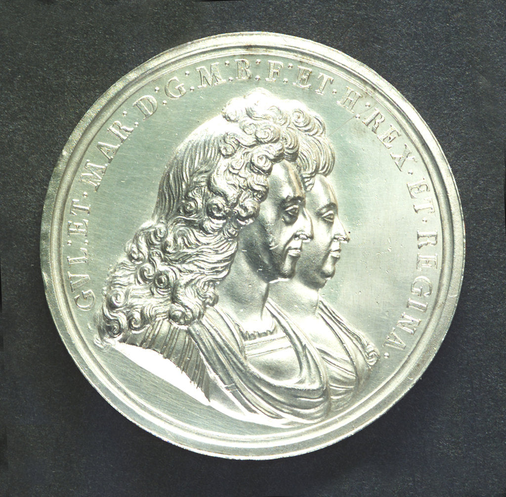 Detail of Medal commemorating the Battle of La Hogue, 1692; obverse by J. Roettier