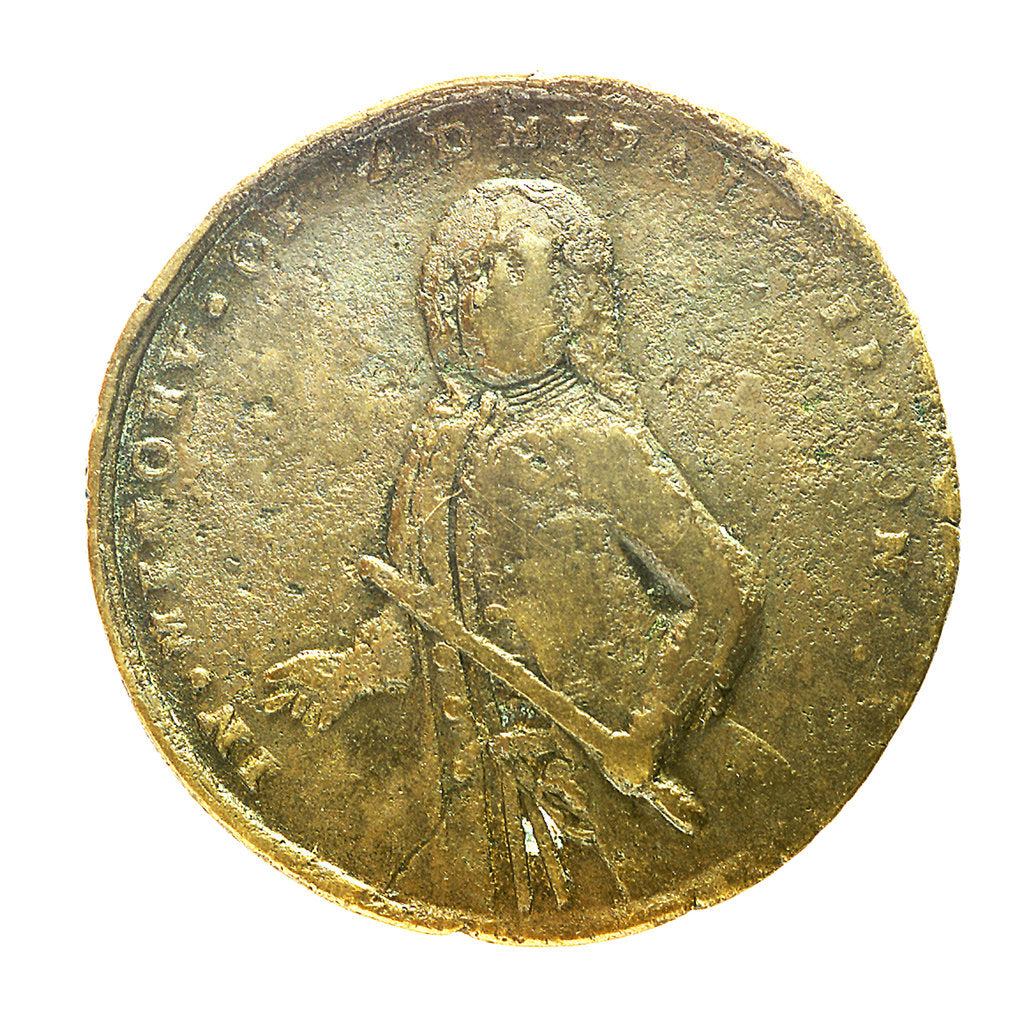 Detail of Medal commemorating Admiral Edward Vernon (1684-1757) and the capture of Porto Bello, 1739; obverse by Unknown