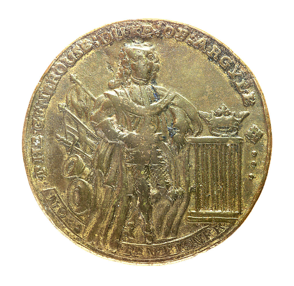 Detail of Medal commemorating Admiral Edward Vernon (1684-1757) and the 2nd Duke of Argyll; obverse by I. Giles