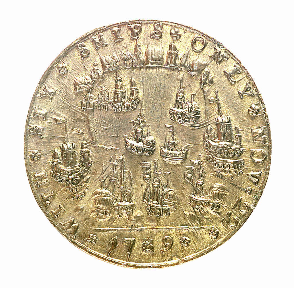 Detail of Medal commemorating Admiral Edward Vernon (1684-1757) and the capture of Porto Bello, 1739; reverse by Unknown