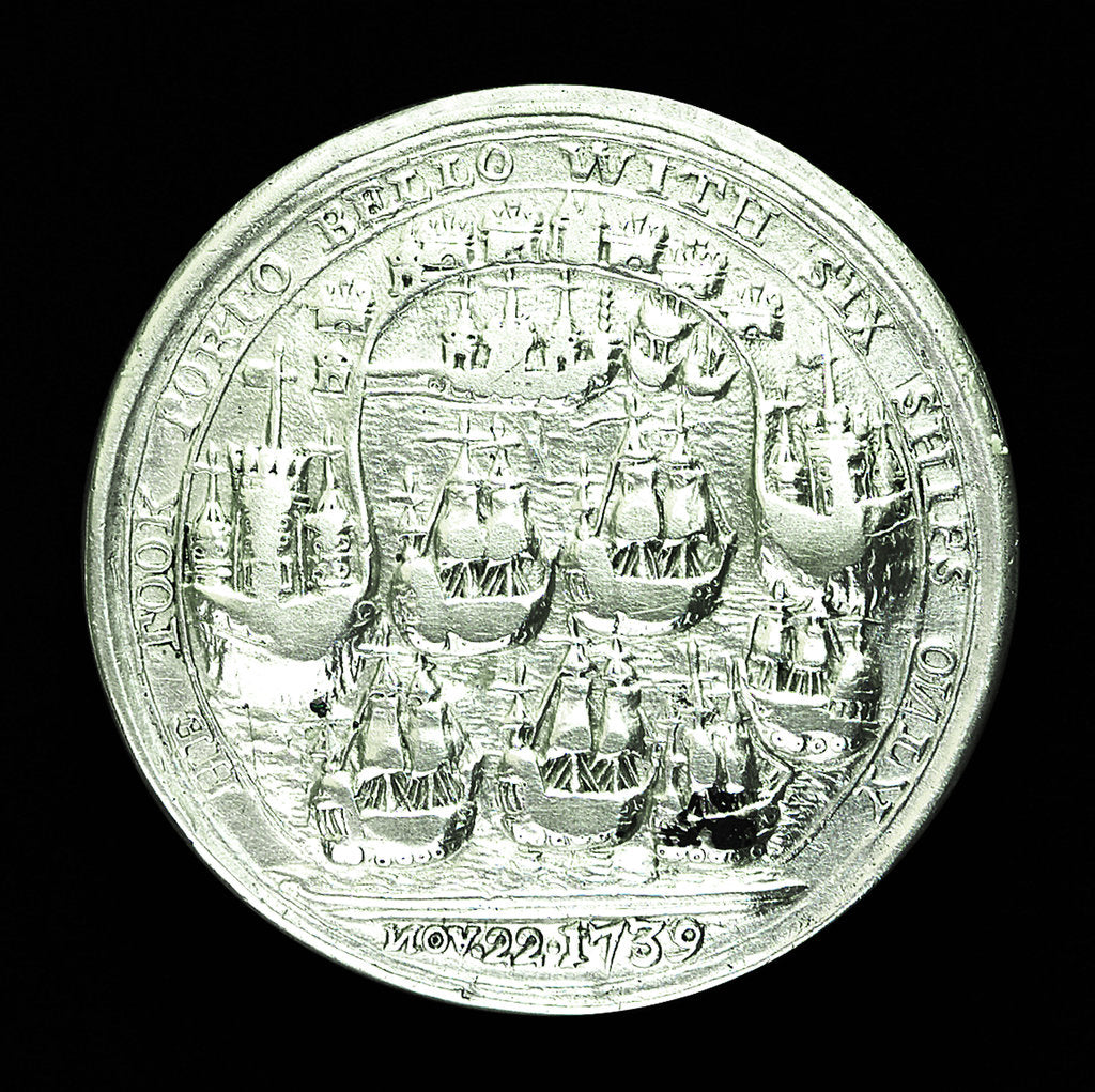 Detail of Medal commemorating Admiral Edward Vernon (1684-1757) and the capture of Porto Bello, 1739; reverse by Unknown