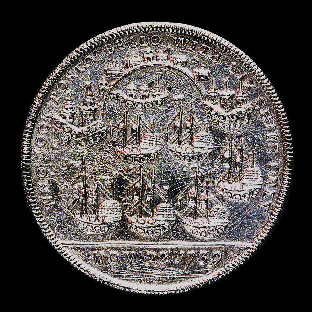 Detail of Medal commemorating Admiral Edward Vernon (1684-1757) and the capture of Porto Bello, 1739; reverse by Unknown