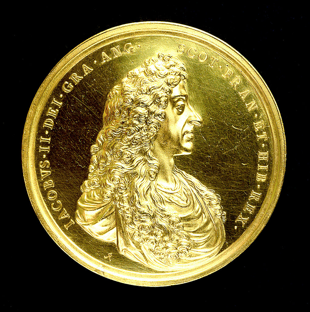 Detail of Naval reward medal; obverse by J. Roettier