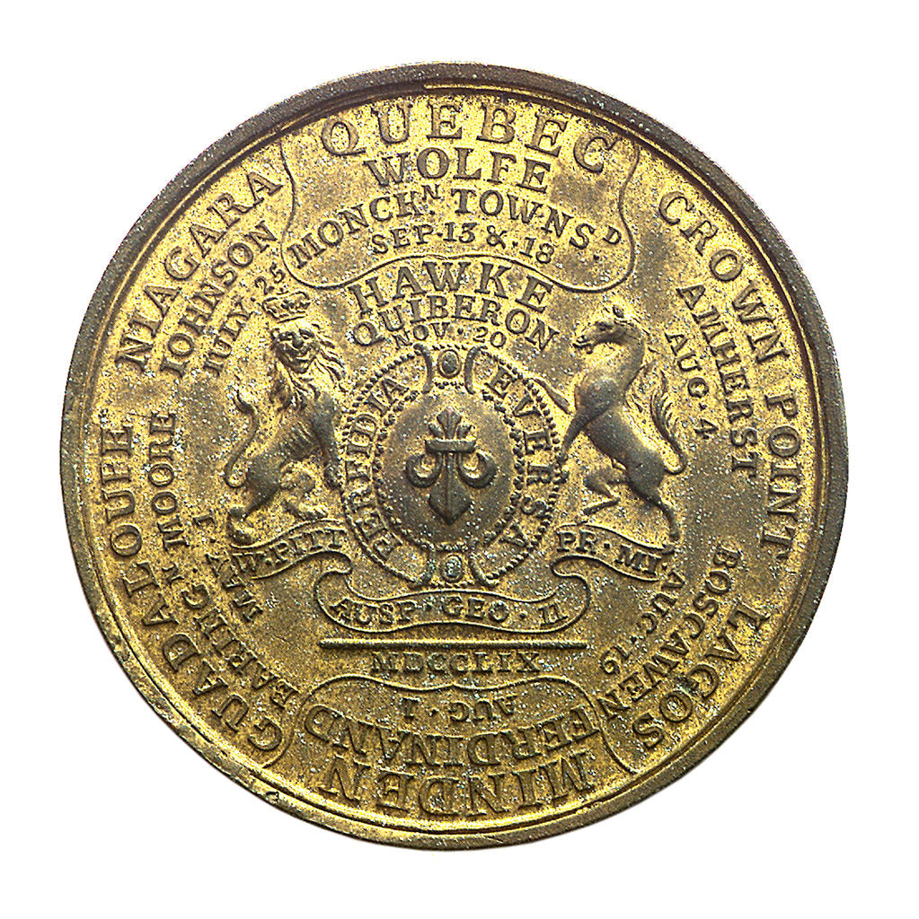 Detail of Medal commemorating the successes of 1758; reverse by Thomas Pingo
