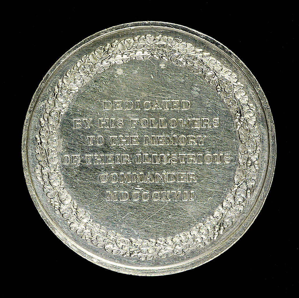 Detail of Medal commemorating Admiral Sir John Duckworth; reverse by George Mills