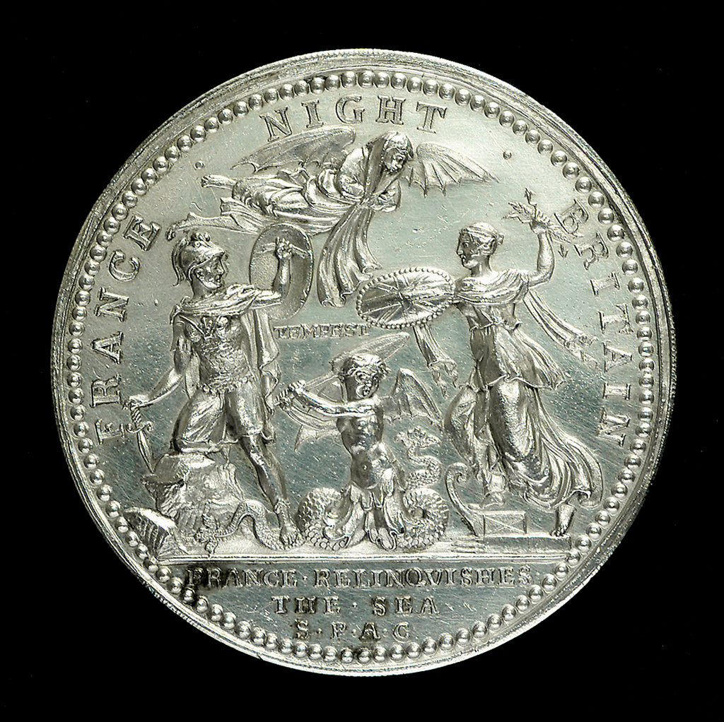 Detail of Medal commemorating the Battle of Quiberon Bay, 1759; reverse by Thomas Pingo