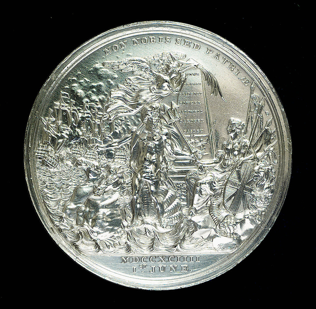 Detail of Medal commemorating the Battle of the Glorious First of June, 1794; reverse by W. Barnett