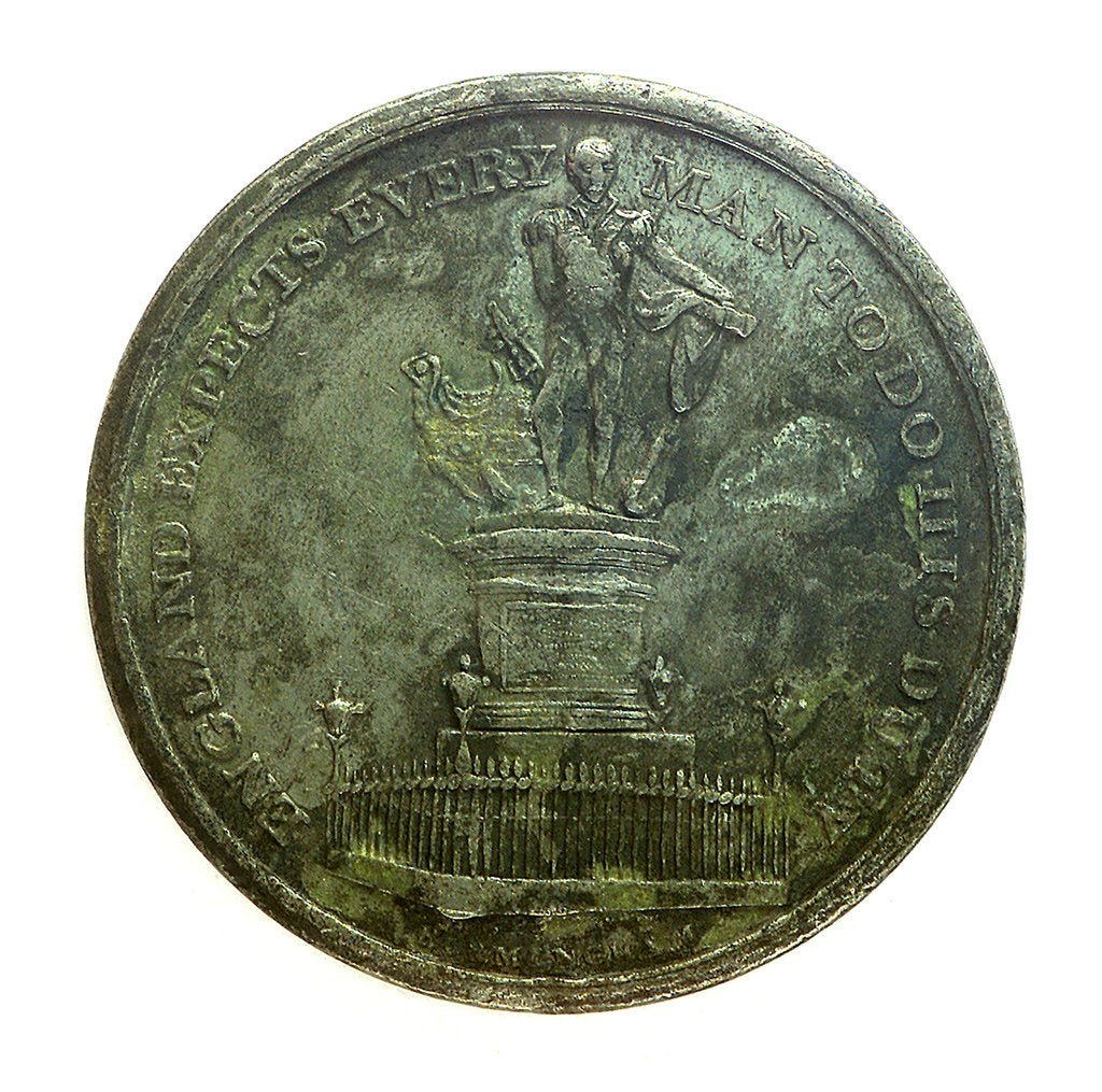 Detail of Medal commemorating the Nelson monument at Birmingham; obverse by Unknown