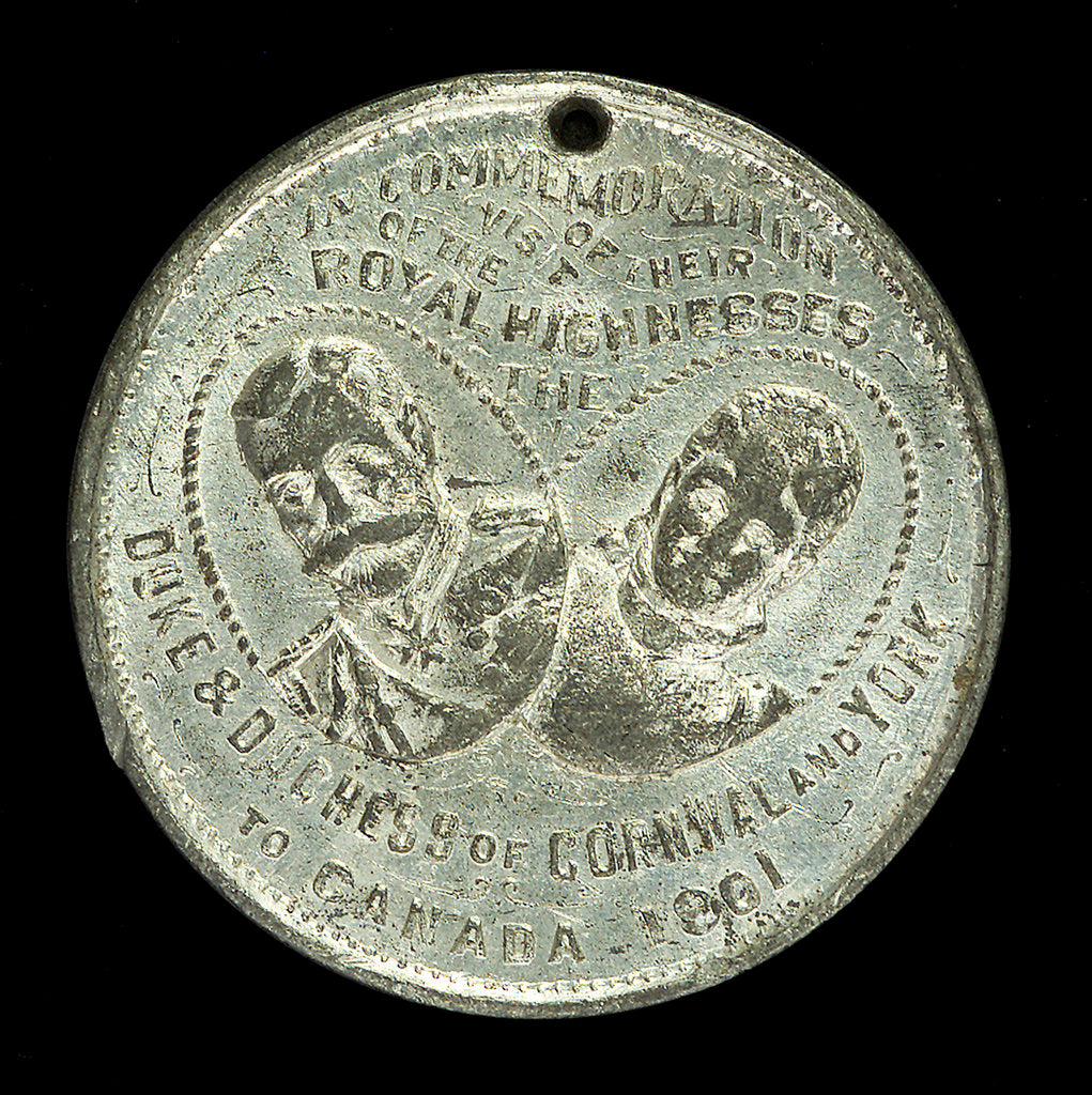 Detail of Medal commemorating the visit of the Duke and Duchess of Cornwall and York to Canada, and HMS 'Ophir'; obverse by Unknown