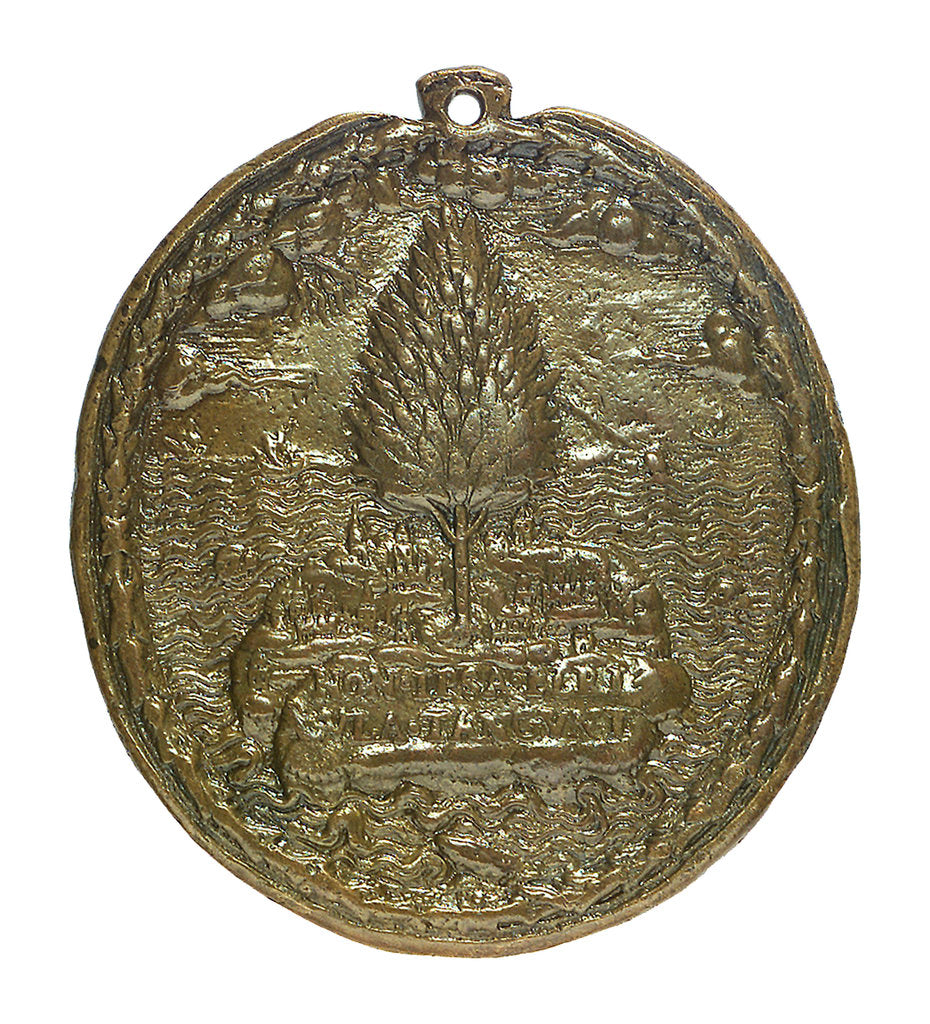 Detail of Medal commemorating Queen Elizabeth bearing the words: 