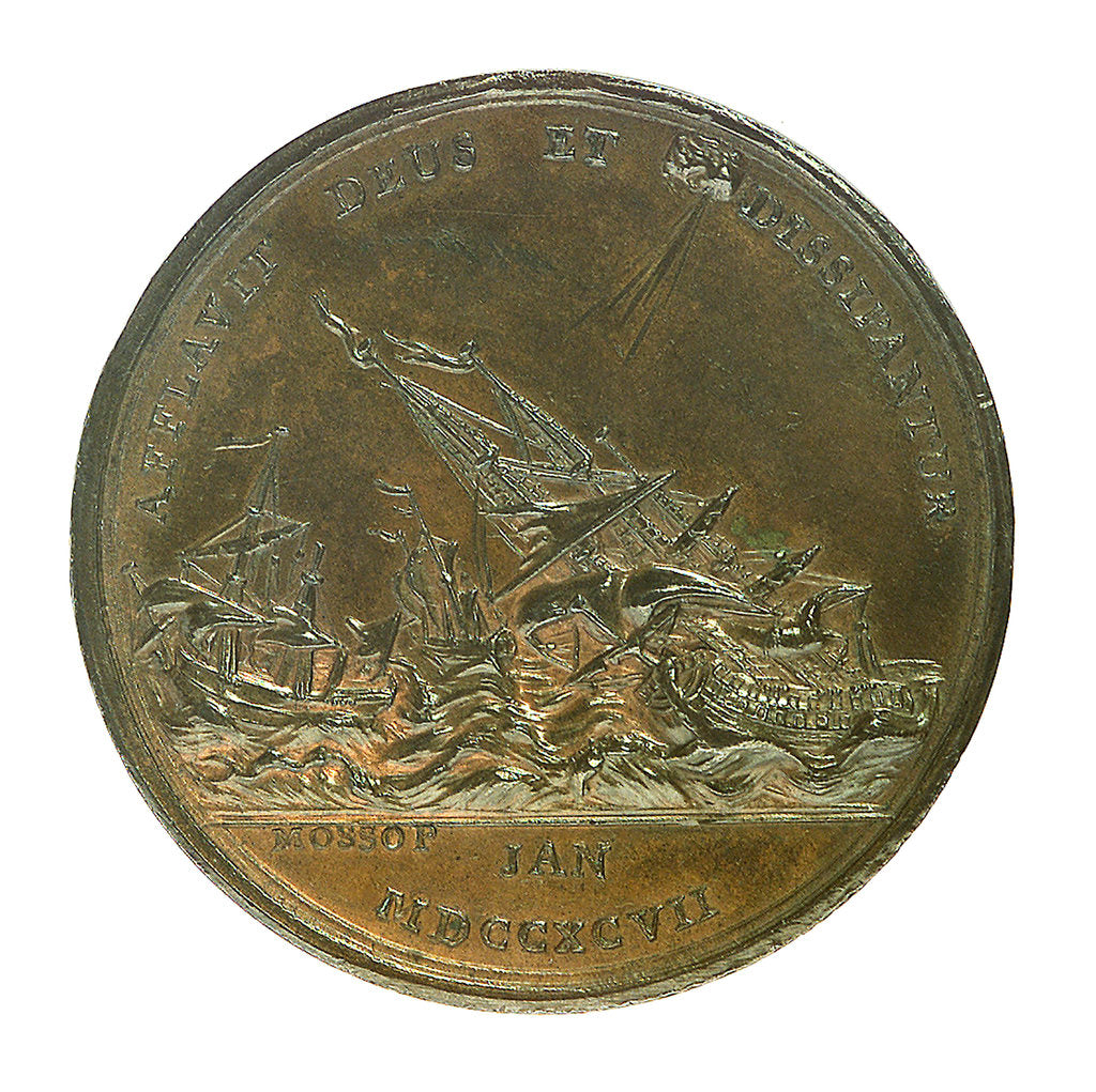 Detail of Medal commemorating the French expedition to Ireland 1796-1797 and The Irish Friendly Association; obverse by W. Mossop