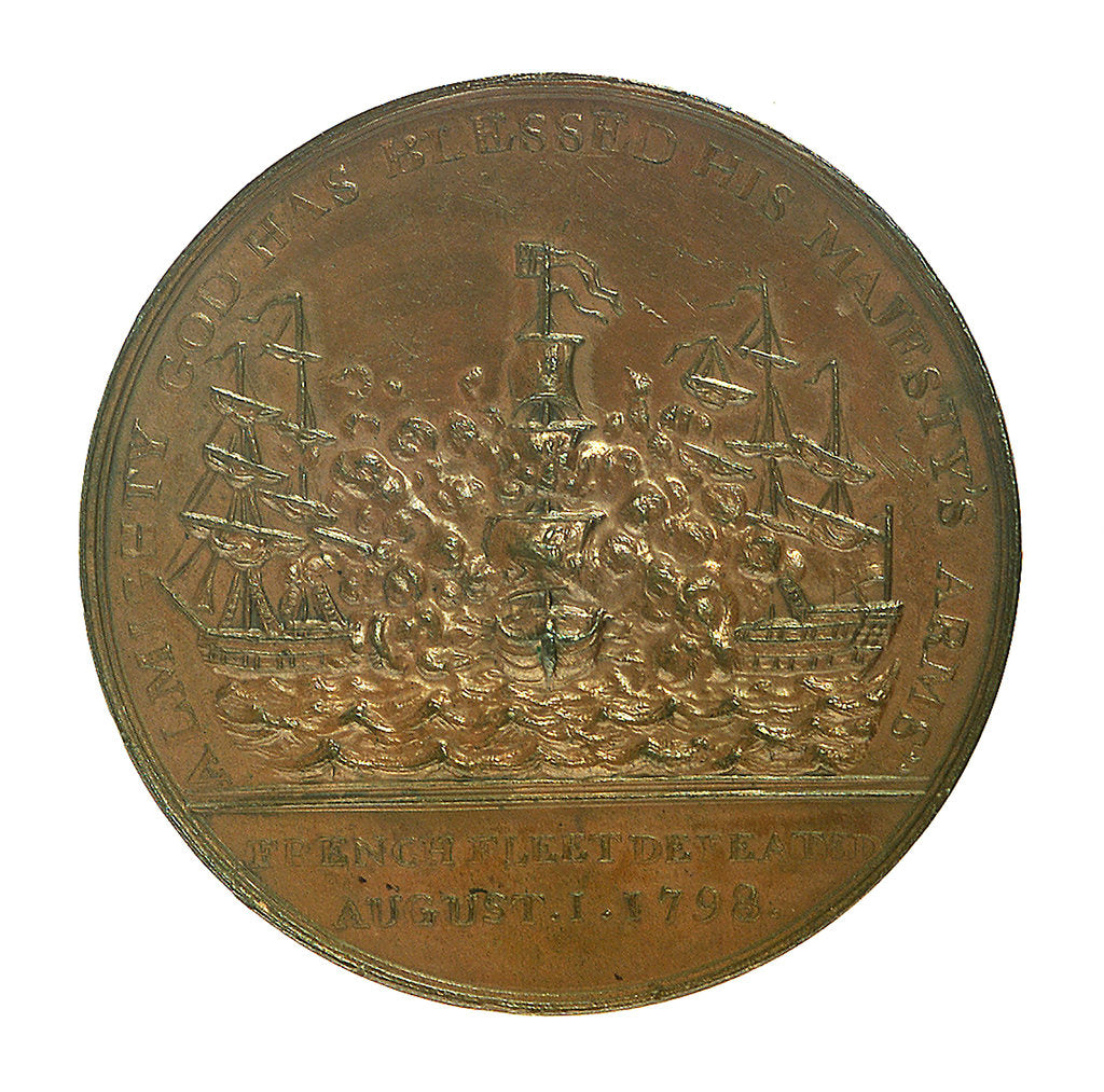 Detail of Medal commemorating the Battle of the Nile, 1798; reverse by unknown