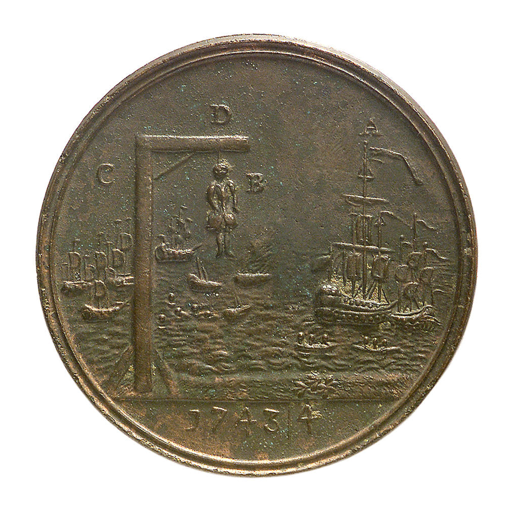 Detail of Medal commemorating the action off Toulon, 1744; reverse by unknown