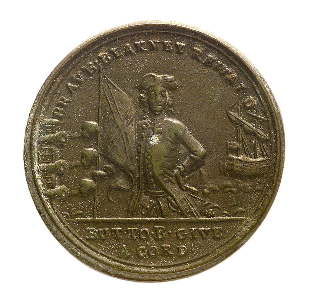 Detail of Counter commemorating the loss of Minorca, 1756; reverse by unknown
