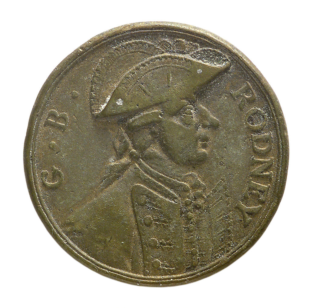 Detail of Counter commemorating the capture of St Eustatius, 1781; obverse by unknown
