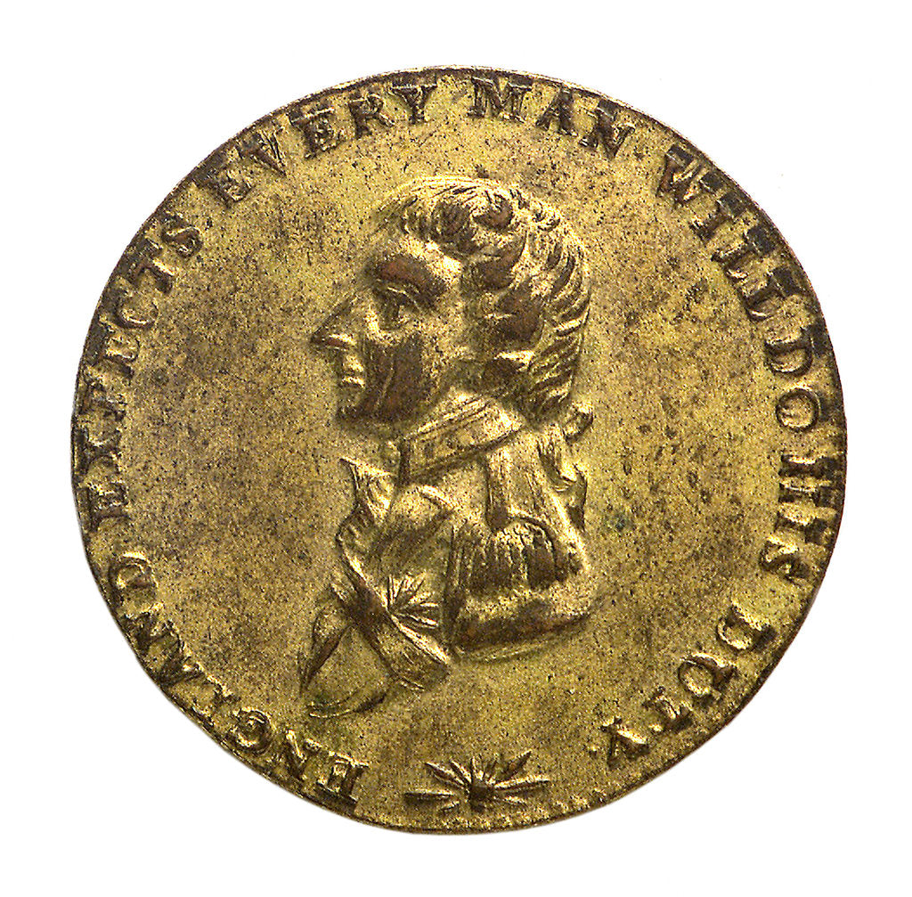 Detail of Counter commemorating Vice-Admiral Horatio Nelson (1758-1805) and the Battle of the Nile, 1798; obverse by Unknown