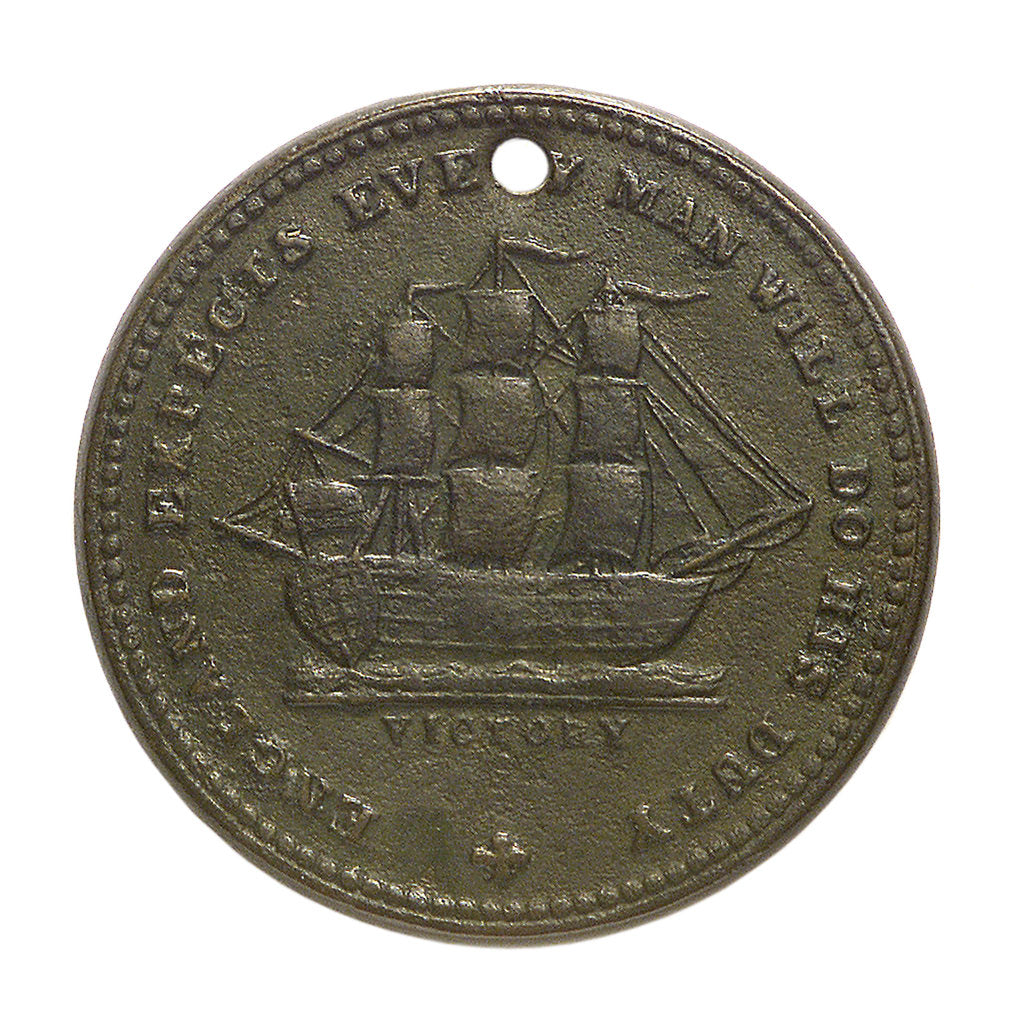 Detail of Medal commemorating Vice-Admiral Horatio Nelson (1758-1805); reverse by unknown