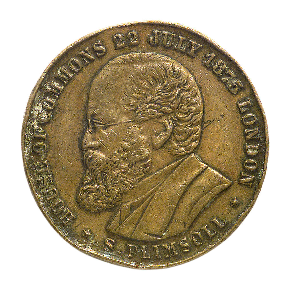 Detail of Counter commemorating Samuel Plimsoll (1824-1898); obverse by Unknown