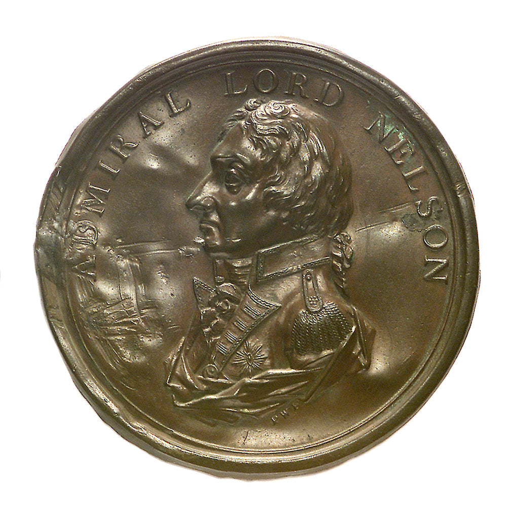 Detail of Medal commemorating Vice-Admiral Horatio Nelson (1758-1805); obverse by P. Wyon