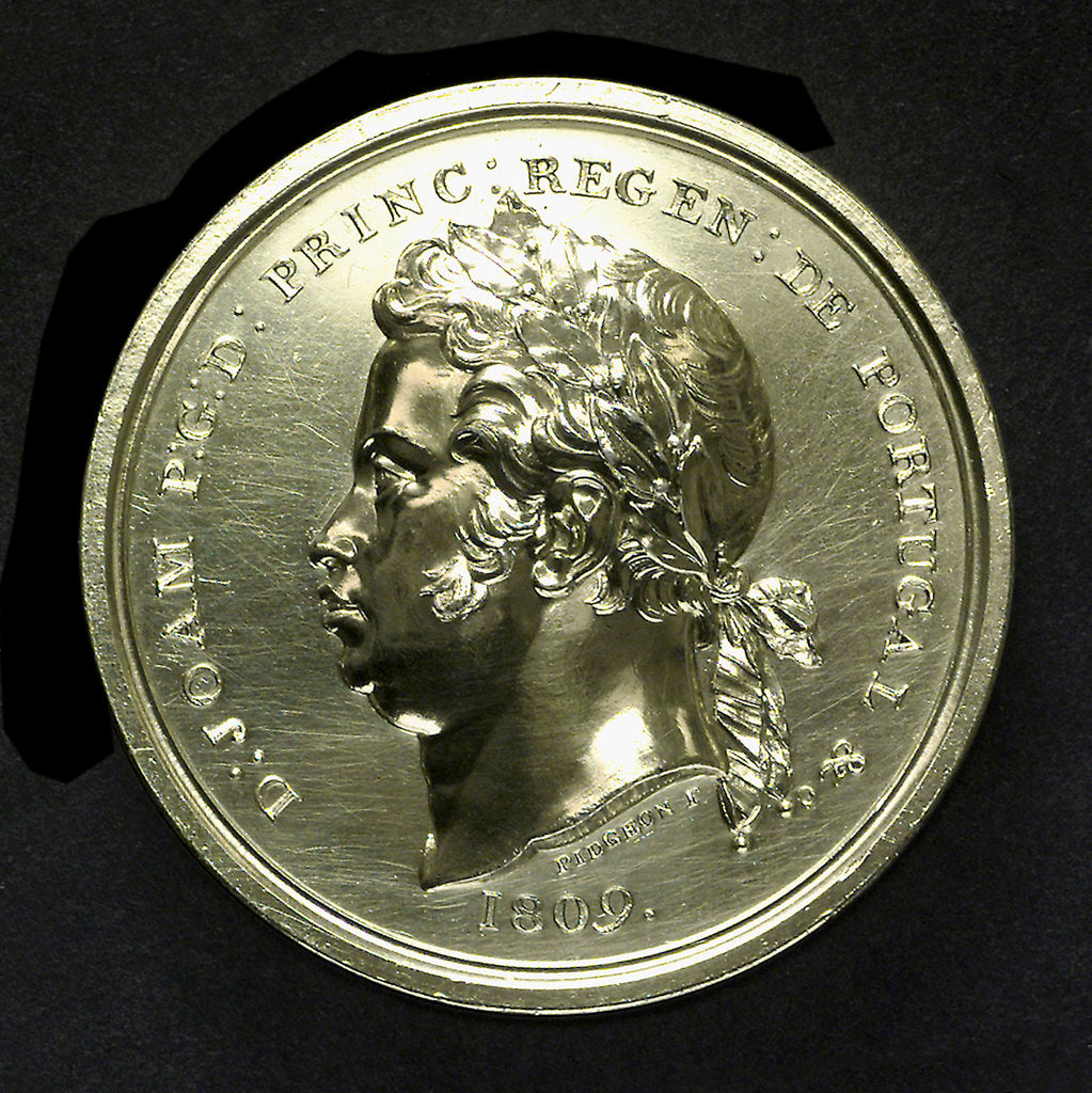 Detail of Medal commemorating the capture of Cayenne, 1809; obverse by G.F. Pidgeon