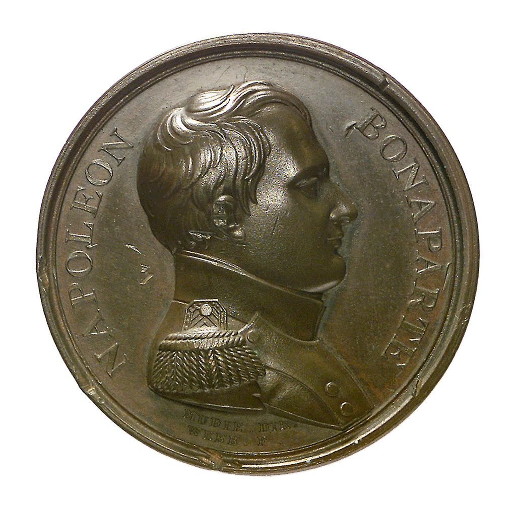Detail of Medal commemorating the surrender of the Emperor Napoleon I, 1815; obverse by J. Mudie