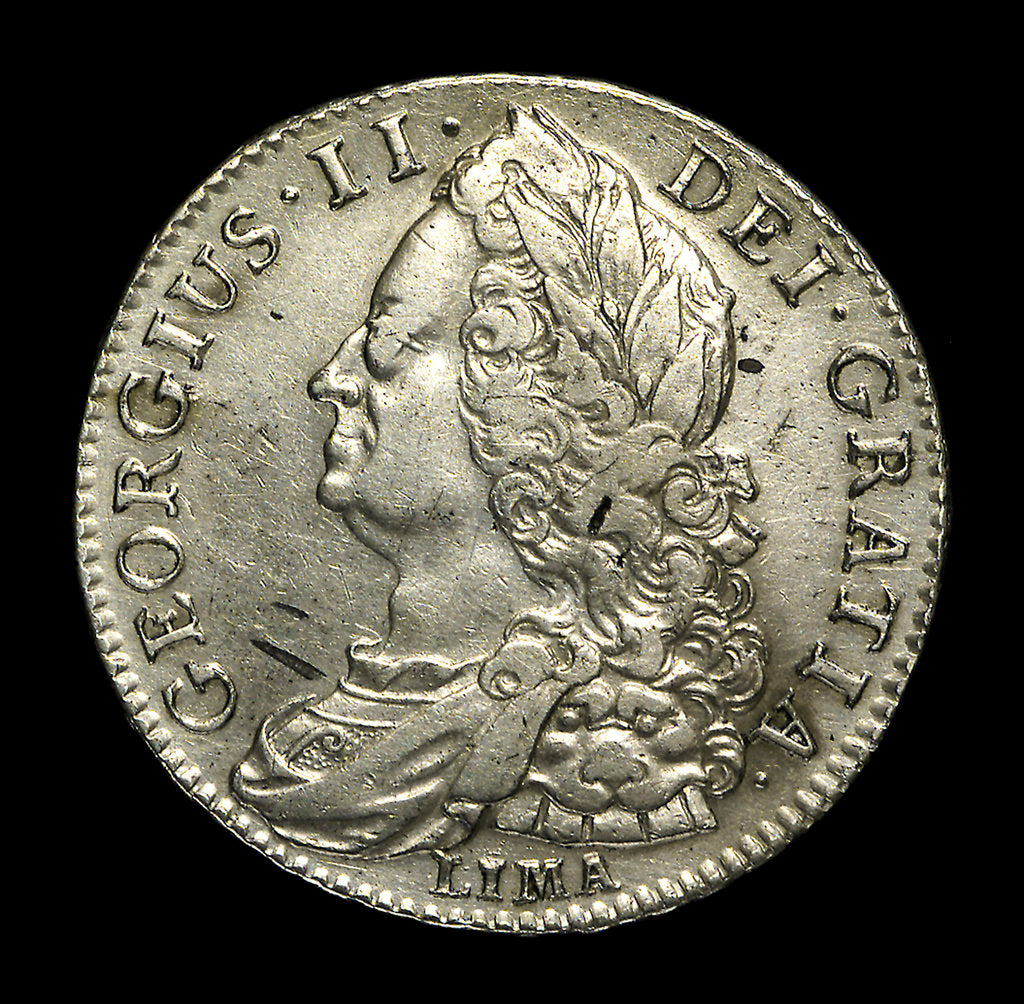 Detail of Lima half-crown; obverse by unknown