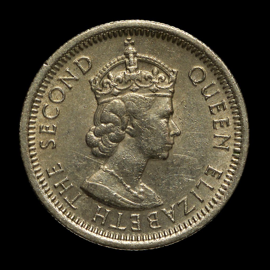Detail of 10 cents coin; obverse by unknown