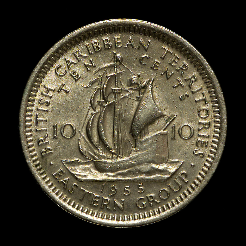 Detail of 10 cents coin; reverse by Unknown