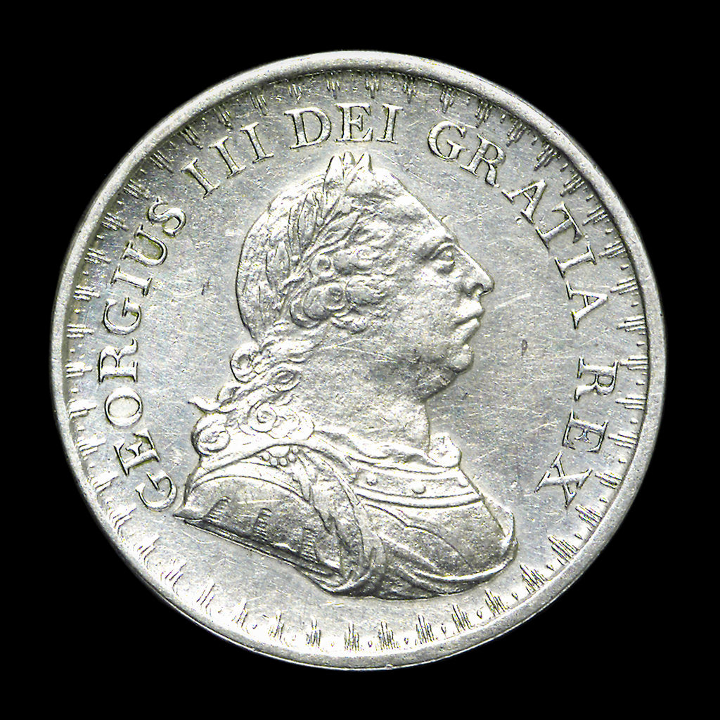 Detail of Half-crown; obverse by unknown
