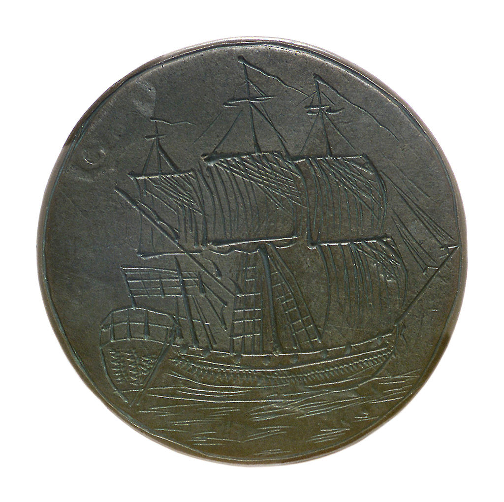 Detail of Halfpenny; obverse by Unknown