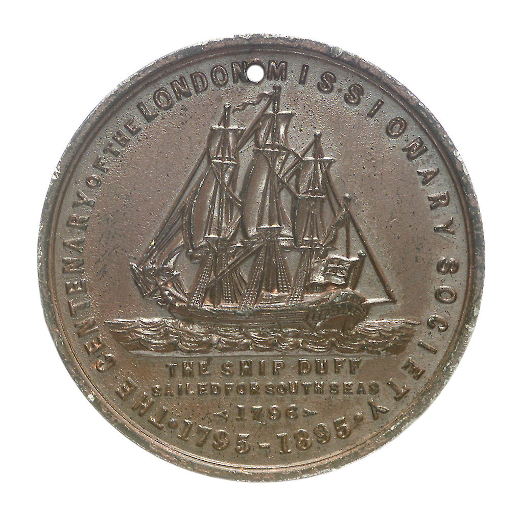 Detail of Medal commemorating the centenary of the London Missionary Society; reverse by Unknown