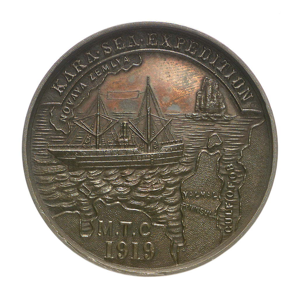 Detail of Medal commemorating the Kara Sea Expedition, 1919; obverse by Unknown