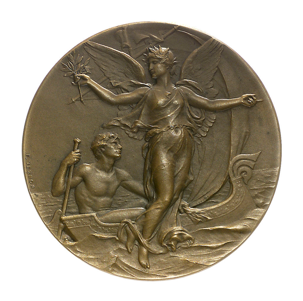 Detail of Medal commemorating the Yacht Club of France; obverse by F. Vernon